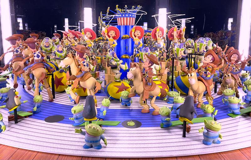 “Toy Story” 3D Pixar Zoetrope demonstrates the concept of animation. (Suzanne Van Atten for The Atlanta Journal-Constitution)