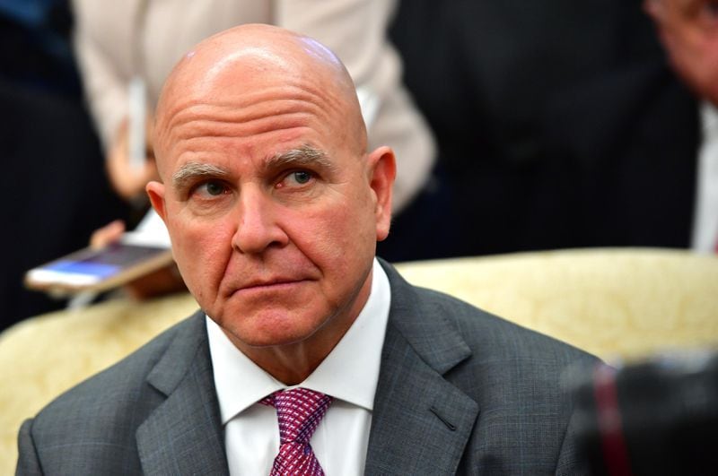 National Security Adviser H.R. McMaster attends a meeting between President Donald Trump and Crown Prince Mohammed bin Salman of the Kingdom of Saudi Arabia in the Oval Office at the White House on March 20, 2018 in Washington, D.C.