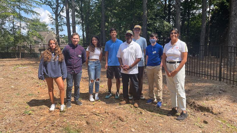 Madyun Shahid, a descendant of April Waters who is buried at Macedonia, was interviewed by Johns Creek students in September for the documentary. Courtesy Irene Sanders