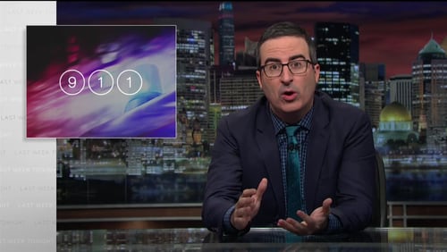 John Oliver gave a shout-out to 11Alive's "911" investigation on Sunday night.