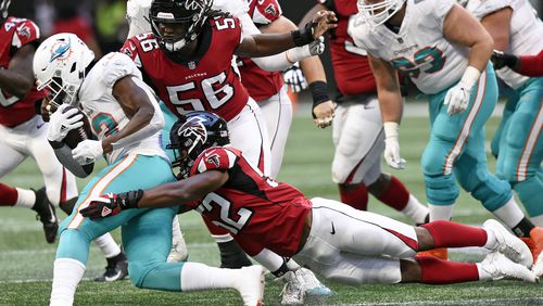 The Falcons vs. the Dolphins in an exhibition game Aug. 30, 2018, in Atlanta. Jenna Eason / AJC file