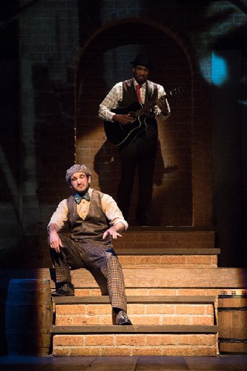 Jeremy Cohen (seated) and Anthony David appear in True Colors Theatre's "Chasin' dem Blues." CONTRIBUTED BY JOSH LAMKIN