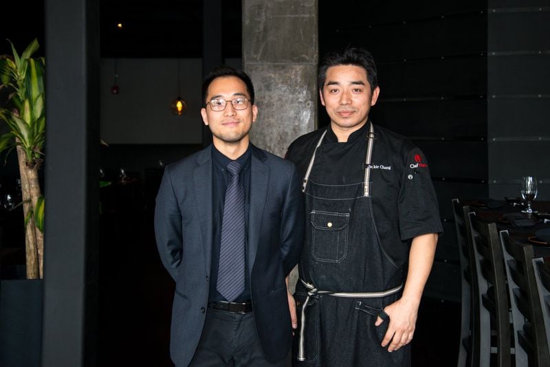District M general manager Simon Lim (left) and chef Jackie Chang (right). Photo credit- Mia Yakel