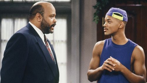 Uncle Phil (James Avery) and Will Smith in "The Fresh Prince of Bel-Air," 1990.