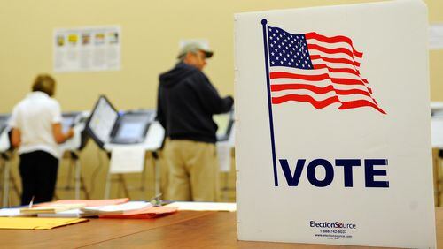 A vote box in Georgia. David Tulis / AJC Special