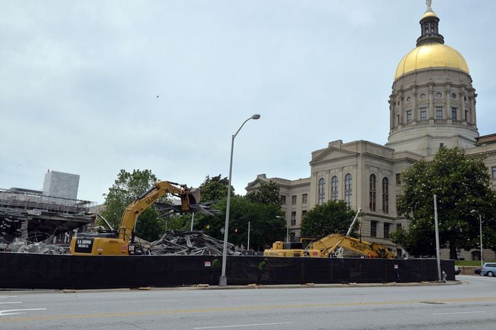 Parking deck razed to become protest area near Capitol