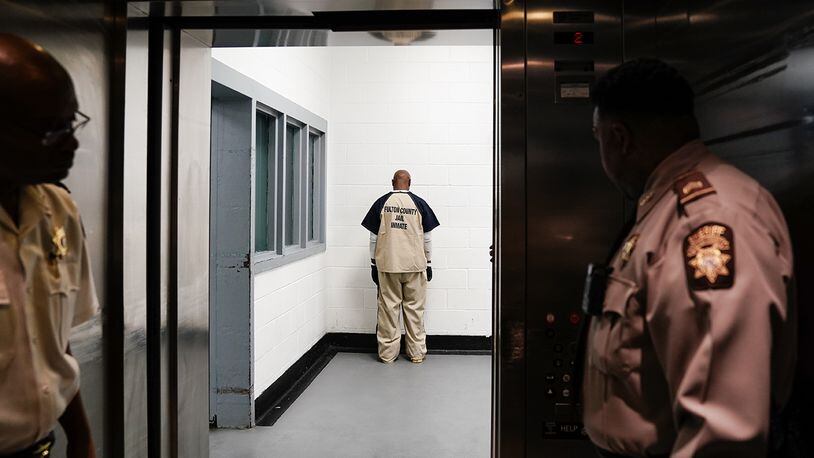An inmate is seen during a tour of the Fulton County Jail on Monday, December 9, 2019, in Atlanta. (Elijah Nouvelage/Special to the Atlanta Journal-Constitution)