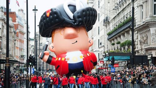 A float at the 2016 version of London's New Year's Day Parade. The marching band from Gwinnett County's Brookwood High School will participate this year.