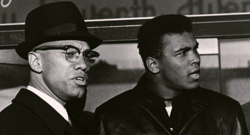 Muhammad Ali (right) and Malcolm X (left) became close friends for a time in the early 1960s, a relationship explored in the Netflix doc "Blood Brothers" out Sept. 9. NETFLIX