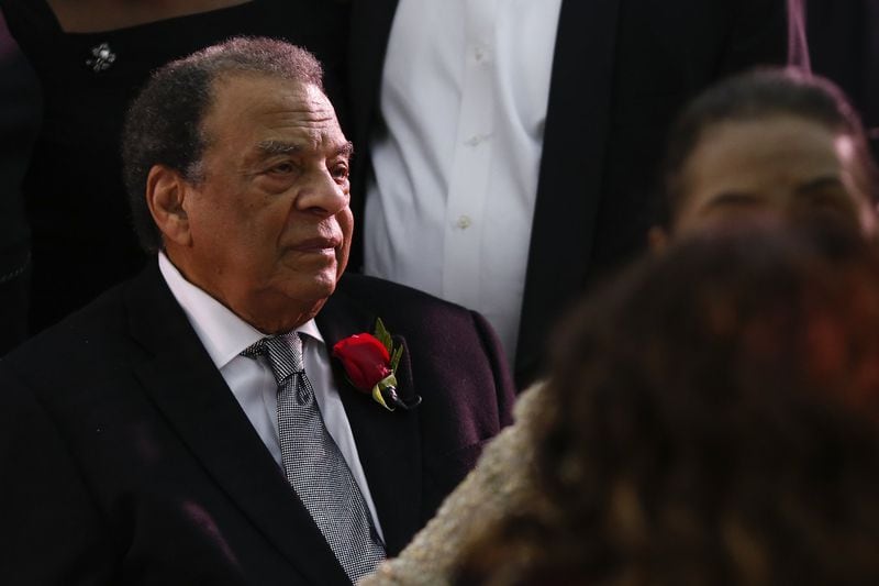 Andrew Young, former Ambassador to the United Nations, is seen at the 100 Black Men of Atlanta 2018 Gala at Bentley Atlanta in Alpharetta on Dec. 2. (Casey Sykes for The Atlanta Journal-Constitution)