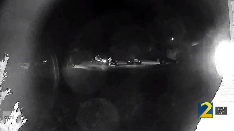 Doorbell camera footage shows five men getting out of two cars outside of a Lilburn home before Gwinnett County police say they kicked in the doors while impersonating police officers and DEA agents.