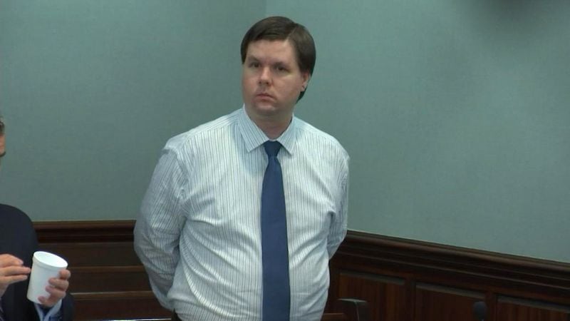Justin Ross Harris arrives for another day of testimony at his murder trial at the Glynn County Courthouse in Brunswick, Ga., on Thursday, Oct. 20, 2016. (screen capture via WSB-TV)