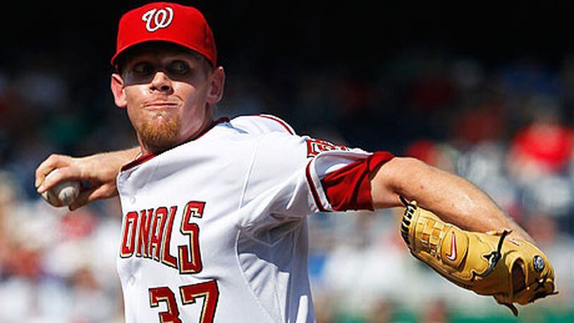 The Braves take a five-game home winning streak into Thursday night's matchup with Nationals pitcher Stephen Strasburg, who is 7-2 with a 1.99 ERA and .173 opponents’ average in his past 13 starts.