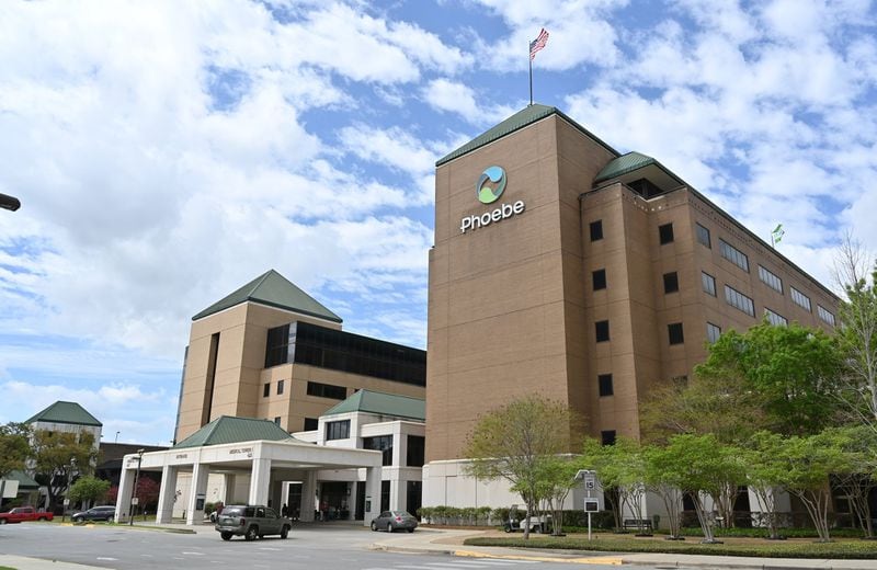 Phoebe Putney Memorial Hospital in Albany. Well off the interstate some 180 miles south-southwest of Atlanta, Albany’s struggles with the novel coronavirus stick out like a sore thumb on the state’s map. (Hyosub Shin / Hyosub.Shin@ajc.com)