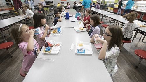 FILE: Second grade students eat lunch at Rivermont Elementary School in Chattanooga, TN. (Photo Courtesy of Chattanooga Times Free Press)