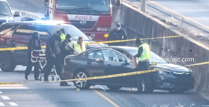 PHOTOS: I-85 shut down in Midtown after deadly shooting