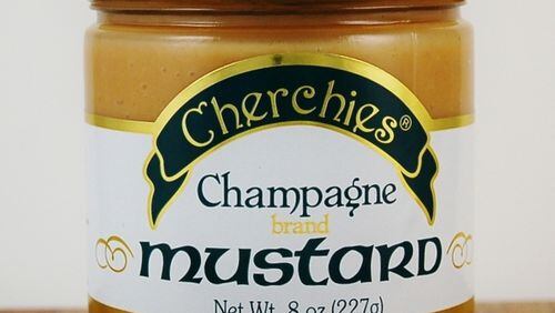 Cherchies Champagne mustard does double duty as a condiment and a dip.
