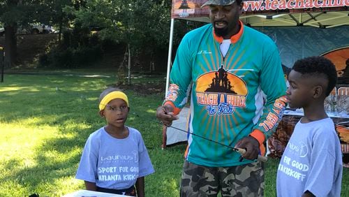 Fomer NFLer Kendall Newsome runs a nonprofit that teaches youth to fish and value the outdoors. CREDIT: SHELIA POOLE