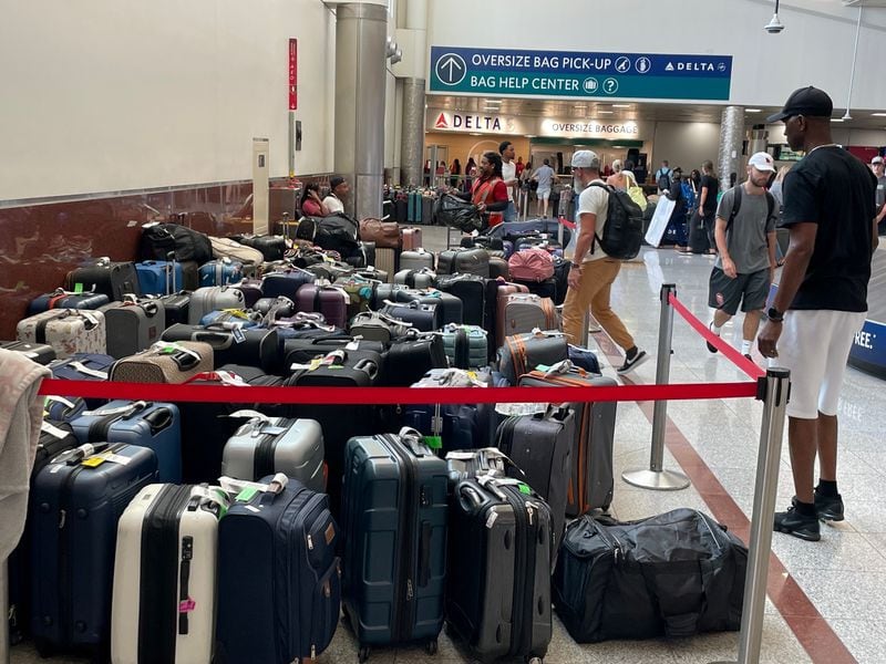 A limbo for passengers' luggage at Hartsfield-Jackson Airport. Photo by Bill Torpy