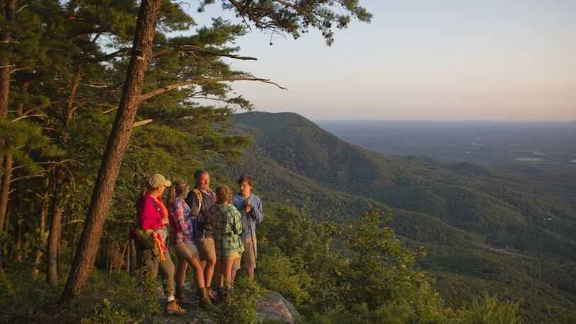 In North Georgia, hike across mountains with elevations ranging from sea level to more than 3,600 feet. CONTRIBUTED BY GEORGIA DEPARTMENT OF NATURAL RESOURCES