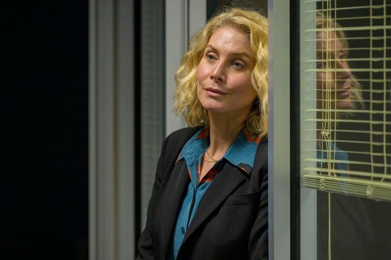 This image released by Angel Studios shows Elizabeth Mitchell in a scene from "Possum Trot." (Angel Studios via AP)