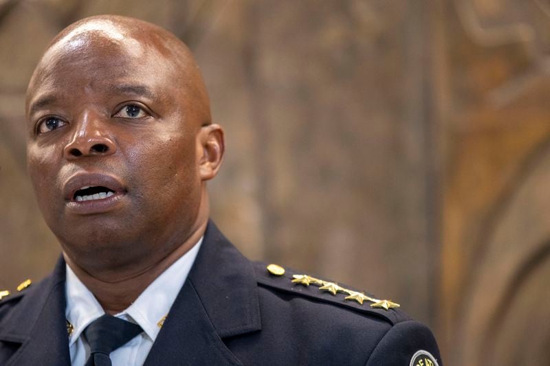 Atlanta Police Chief Rodney Bryant told state legislators that more police will help reduce crime but not halt it. “We must all be mindful that we will not be able to police our way out of this. We will not be able to lock up enough folks, regardless of how many police officers we have,” Bryant said. “But having a police presence does have an effect on both the perception of crime plus the ability for an individual to commit a crime.” (Alyssa Pointer/Atlanta Journal Constitution)