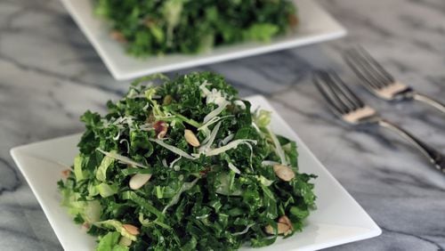 Coral Tree Cafe’s Kale Salad in Los Angeles on March 11, 2015. (Glenn Koenig/Los Angeles Times/TNS)