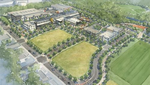 A rendering for the Pittsburgh Yards development south of downtown Atlanta in the Pittsburgh neighborhood.