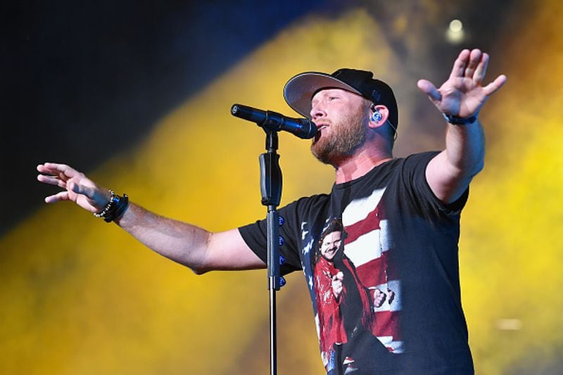 Cole Swindell performs during the 2018 CMA Music festival  on June 9, 2018 in Nashville.  (Photo by Erika Goldring/Getty Images)