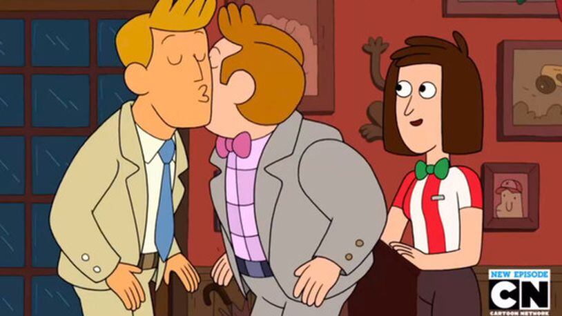 A Cartoon Network gay lip kiss is reduced to a cheek kiss