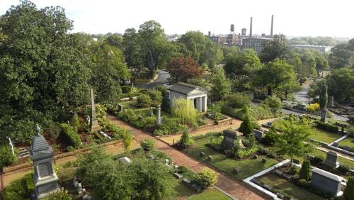 Overview of part of the 48-acre Oakland Cemetery in Atlanta. CONTRIBUTED