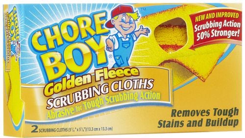 Chore Boy scrubbing cloths are as flexible as a dishcloth but tough enough to tackle pots, pans and even appliances.