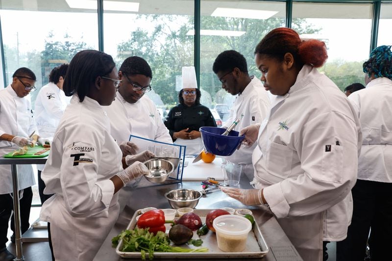 The Navigate Program is a work-based learning nonprofit for young people interested in a career in culinary arts and hospitality. It currently operates in seven counties in metro Atlanta and four counties in Charlotte, North Carolina. (Natrice Miller/ AJC)