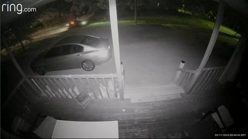Griffin police need help identifying the dark-colored sedan seen in surveillance footage of a drive-by shooting on North 5th Street on Tuesday morning.