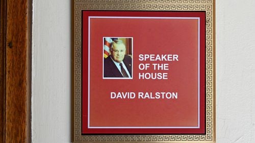 November 17, 2022 Atlanta - Office of State House Speaker David Ralston at the Georgia State Capitol in Atlanta on Thursday, November 17, 2022. (Hyosub Shin / Hyosub.Shin@ajc.com)