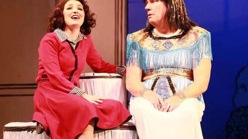 Georgia Ensemble’s comedy “Leading Ladies” features Caroline Ficken (left) and Robin Bloodworth. CONTRIBUTED BY DAN CARMODY
