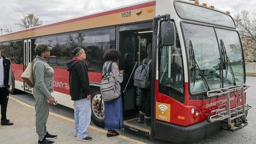 Gwinnett County Transit has taken steps to protect employees from COVID-19. Employees want more - including a requirement that passengers wear masks. (FILE PHOTO BY ALYSSA POINTER/ALYSSA.POINTER@AJC.COM)