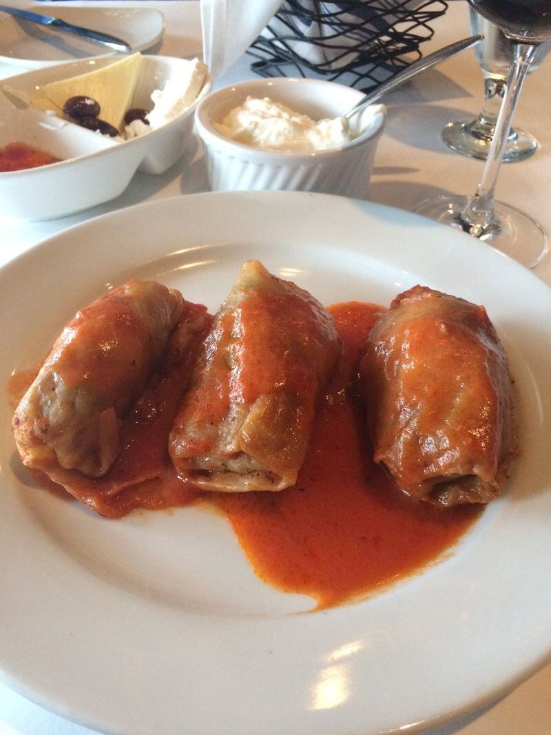 Cabbage rolls (lahanah sarma) are a wonderful way to start a meal at Mandolin Kitchen. CONTRIBUTED BY WENDELL BROCK