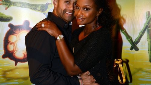 Cirque du Soleil TOTEM Premiere at Atlantic Station on October 26, 2012 in Atlanta, Georgia. Apollo Nida with his wife Phaedra Parks in 2012. CREDIT: Getty Images.