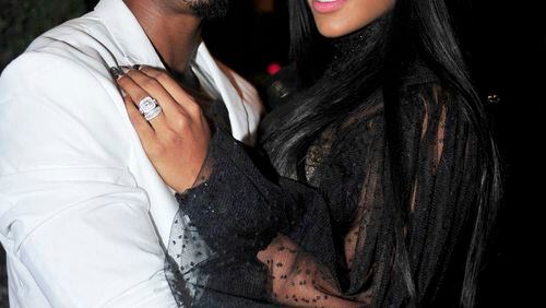 ATLANTA, GA - JULY 29: (L-R) Music Producer Stevie J with his wife recording artist Joseline Hernandez attend UrbanDaddy Presents Grey Goose Le Melon Fruit Of Kings at W Atlanta Buckhead on July 29, 2014 in Atlanta, Georgia. (Photo by Moses Robinson/Getty Images for UrbanDaddy) Stevie J and his squeeze Joseline last August. CREDIT: Getty Images.