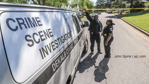 DeKalb County police crime scene investigators were called Monday morning to the scene of a deadly shooting on Lehigh Way.