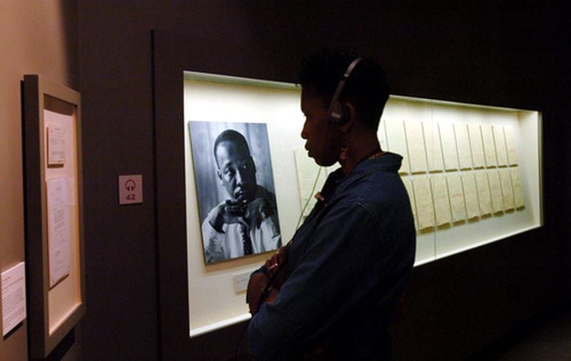 The Atlanta History Center exhibited a moving display of the Martin Luther King Jr. papers that had been acquired by Morehouse College.