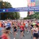7/3/21 - Atlanta, GA - Runners at the start as the AJC Peachtree Road Race returned in-person Saturday for the holiday tradition.  (Jason Getz for the Atlanta Journal-Constitution)