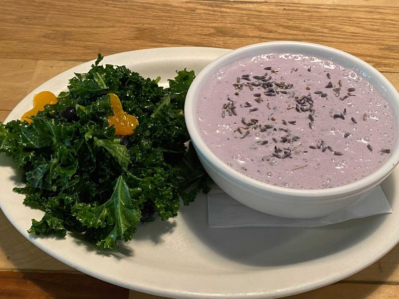 One of the most popular menu options at MetroFresh is the blueberry coconut lavender soup. Courtesy of MetroFresh