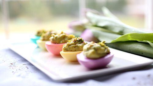 Avocado Deviled Eggs at the Great Lakes Culinary Center in Southfield, Mich., on March 22, 2016. (Jessica J. Trevino/Detroit Free Press/TNS)