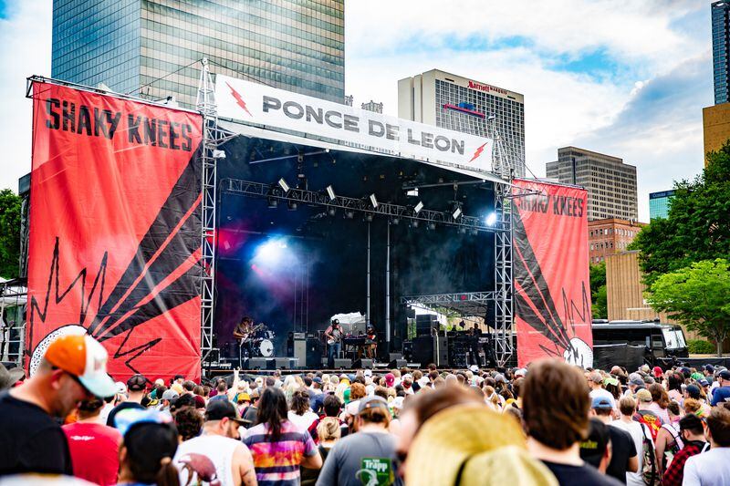 The Ponce de Leon stage at Shaky Knees on Friday, May 3, 2024. (RYAN FLEISHER FOR THE ATLANTA JOURNAL-CONSTITUTION)
