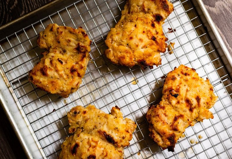 Easy Oven-fried Chicken Thighs. CONTRIBUTED BY HENRI HOLLIS