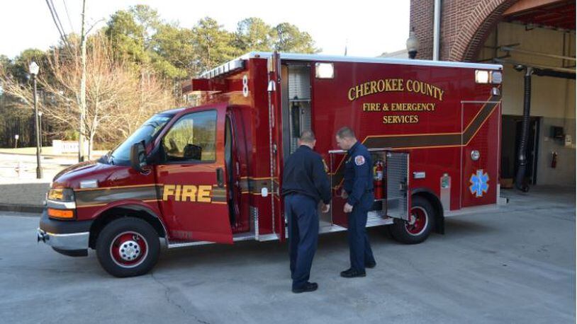 Mike Malone (left) is one of two Cherokee County firefighters suing. (Credit: Cherokee County Fire Department)
