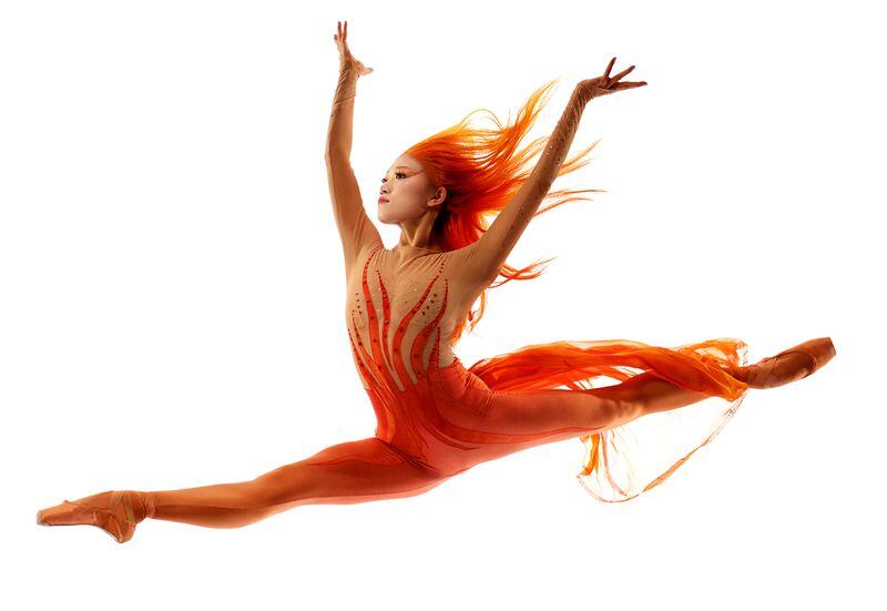 Airi Igarashi dances the title role in the Atlanta Ballet Company’s “Firebird,” coming in February. 
Courtesy of Rachel Neville.