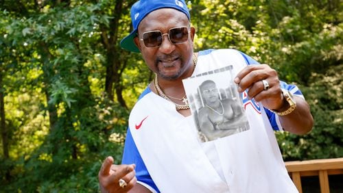 Edwin Lyons, known professionally as “MoJo” at his home. Lyons is credited as the first Atlanta rapper with his 1982 record “Battmann, Let Mojo Handle It.” (Ryon Horne / Ryon.Horne@ajc.com)